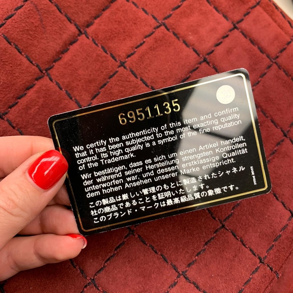 Chanel Classic Suede Dark burgundy color Bag - Picture 2 of 8